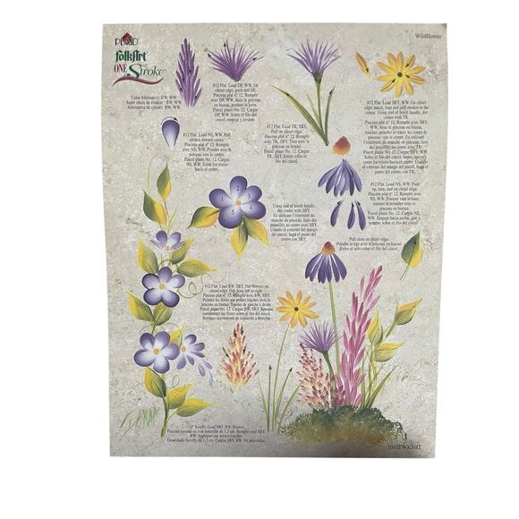 Dewberry Painting Patterns Flower Petal Borders Reusable Teaching Guides Lot 4 - Picture 8 of 9